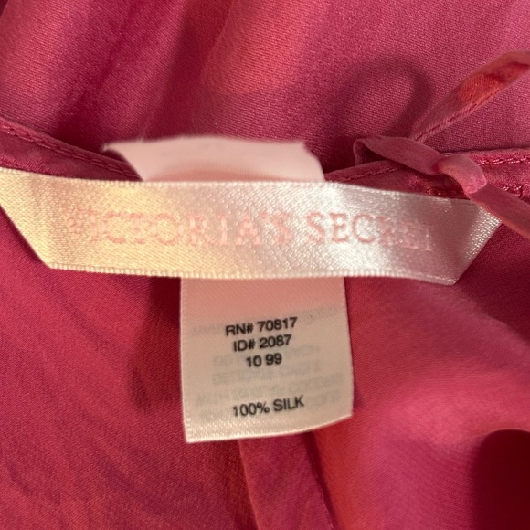 Vintage 1999 Victoria's Secret Y2K 100% Silk Raspberry Satin Dress sz M Fairy - Picture 8 of 12